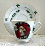 Christmas Santa Catherine Cup & Saucer   