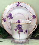 Purple Iris Catherine Cup & Saucer   