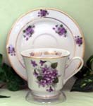Happy Birthday Wayside Pansy Catherine Cup & Saucer      