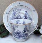 Toile Blue Romance Catherine Cup & Saucer     
