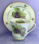Watercolor Grapes Catherine Cup & Saucer   