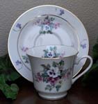 Bouquet of Pansies Catherine Cup & Saucer     