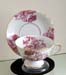 394-200PKR - Pink Romance Toile Laurel Cup & Saucer    