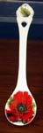 Red Poppy Porcelain Spoon   