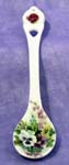 Bouquet of Pansies Porcelain Spoon   