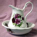 Summer Rose Large Pitcher & Bowl     