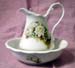451-225 - White Rose Spray Large Pitcher & Bowl       