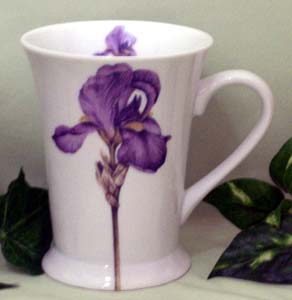 Purple Iris 12oz Latte Mug      