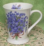 Blue Forget Me Not 12oz Latte Mug    