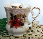 Christmas Poinsettia Victorian Mug 