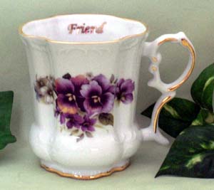 Friend Pansy Victorian Mug   