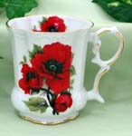 Red Poppy Victorian Mug  