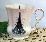 Black Eiffel Tower Victorian Mug 