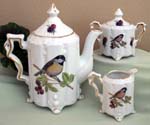 530-110C - Chickadee Teapot/Cream & Sugar Set      