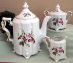 530-145A - Hummingbird w/Flowers Teapot/Cream & Sugar Set       