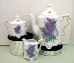 530-156 - Lilac Bouquet Teapot/Cream & Sugar Set      