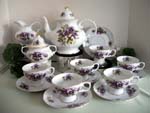 540-166 - Pansy 15pc Tea Set       