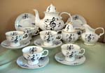 Music Notes 15pc Tea Set       