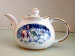 Christmas Snow People 3C Round Teapot      