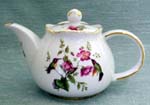 Hummingbird w/Flowers 3C Round Teapot    