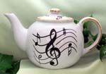 Music Notes 3C Round Teapot         