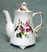 567-145A - Hummingbird w/Flowers 2C Antique Teapot   