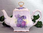 Hydrangea 8C Square Teapot    