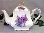 Lilac Bouquet 8C Square Teapot       