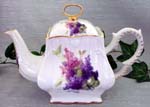 Lilac Spray 8C Square Teapot       