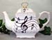 570-206 - Music Notes 8C Square Teapot   