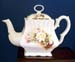 570-225MD - Mothers Day White Rose Spray 8C Square Teapot 