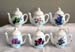 676-999 - Assorted Floral Teapot Ornament Set of 6         