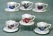 677-999 - Assorted Floral Cup & Saucer Ornament Set of 6            