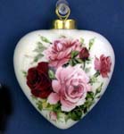 Summer Rose Heart Ornament      