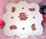 Trio of Roses 14" Square Tray     