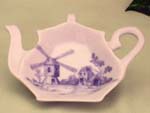 Blue Windmill Toile Tea Caddy   
