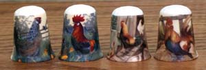 Hen & Rooster Thimble - 4 Assorted  