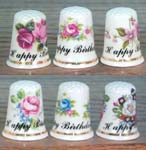 Happy Birthday Thimble-6 Assorted