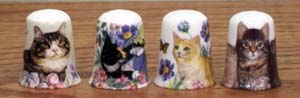 Cats Thimble - 4 Assorted 