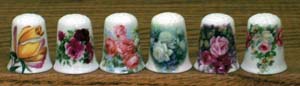Rose Garden Thimble-6 Assorted  