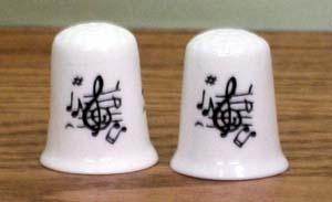 Music Notes Thimble - Set of 2